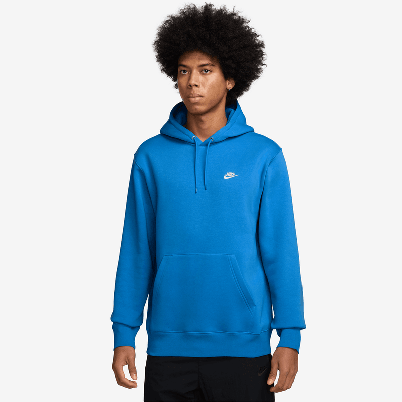 Nike Club Men's Pullover Fleece Hoodie 'Photo Blue'