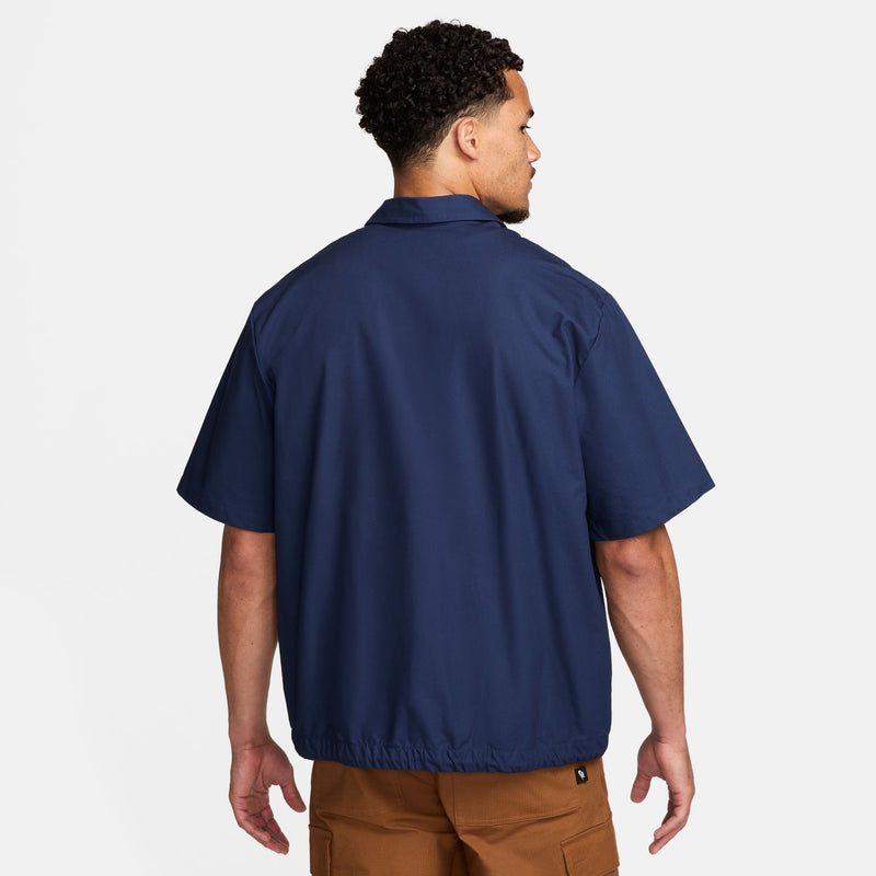 Nike Club Men's Short-Sleeve Oxford Button-Up Shirt 'Navy/White'