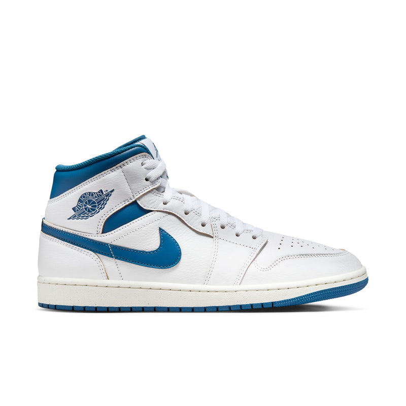 Air Jordan 1 Mid SE Men's Shoes 'White/Industrial Blue'