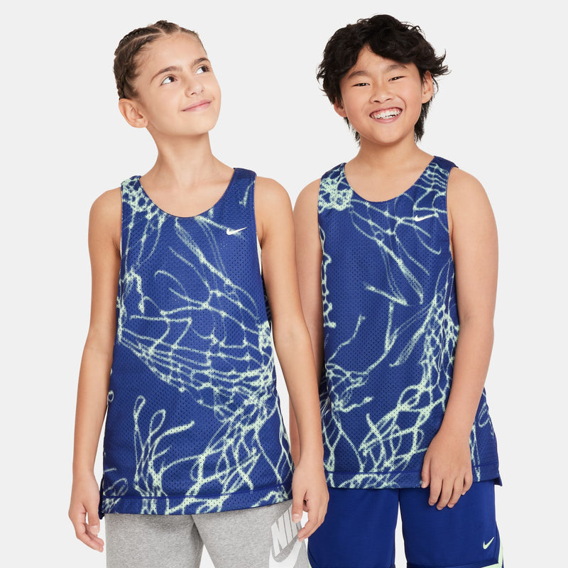 Nike Culture of Basketball Big Kids' Reversible Jersey 'Blue/Green'
