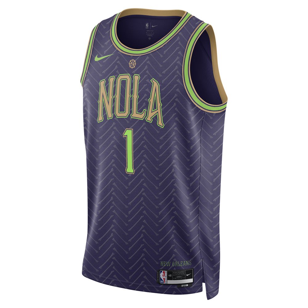 Zion Williamson New Orleans Pelicans 2024/25 City Edition Men's Nike Dri-FIT NBA Swingman Jersey 'Ink'