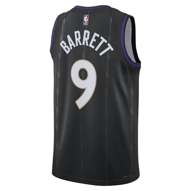 RJ Barrett Toronto Raptors City Edition Men's Nike NBA Jersey 'Black'