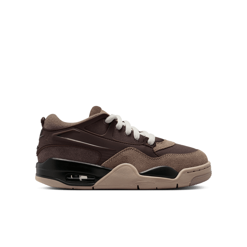 Air Jordan 4 RM Big Kids' Shoes (GS) 'Ironstone/Olive/Brown'