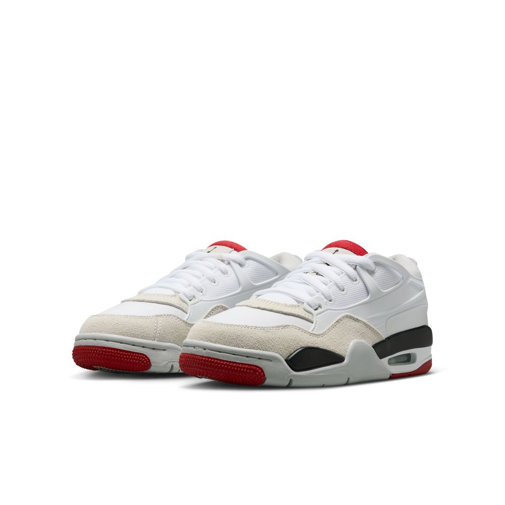 Air Jordan 4 RM Big Kids' Shoes (GS) 'White/red/Black/Grey'