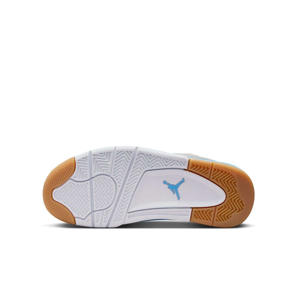 Air Jordan 4 RM Big Kids' Shoes (GS) 'White.Neutral Grey/Blue'