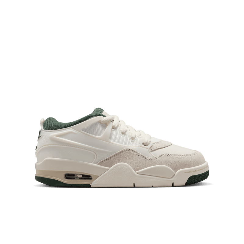 Air Jordan 4 RM Big Kids' Shoes (GS) 'Sail/Cream/Green'