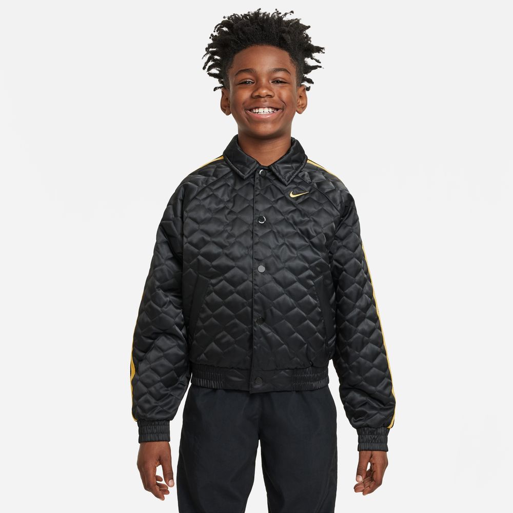 Nike Culture of Basketball Big Kids' Bomber Jacket 'Black/Gold'