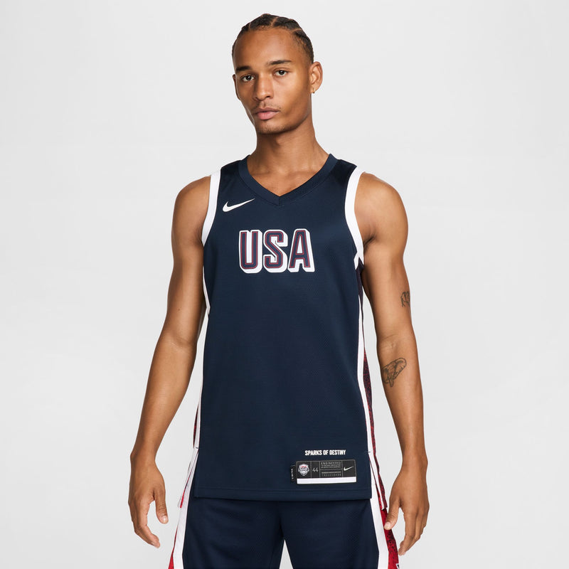 USAB Limited Road Men's Nike Basketball Jersey 'Obsidian/White'