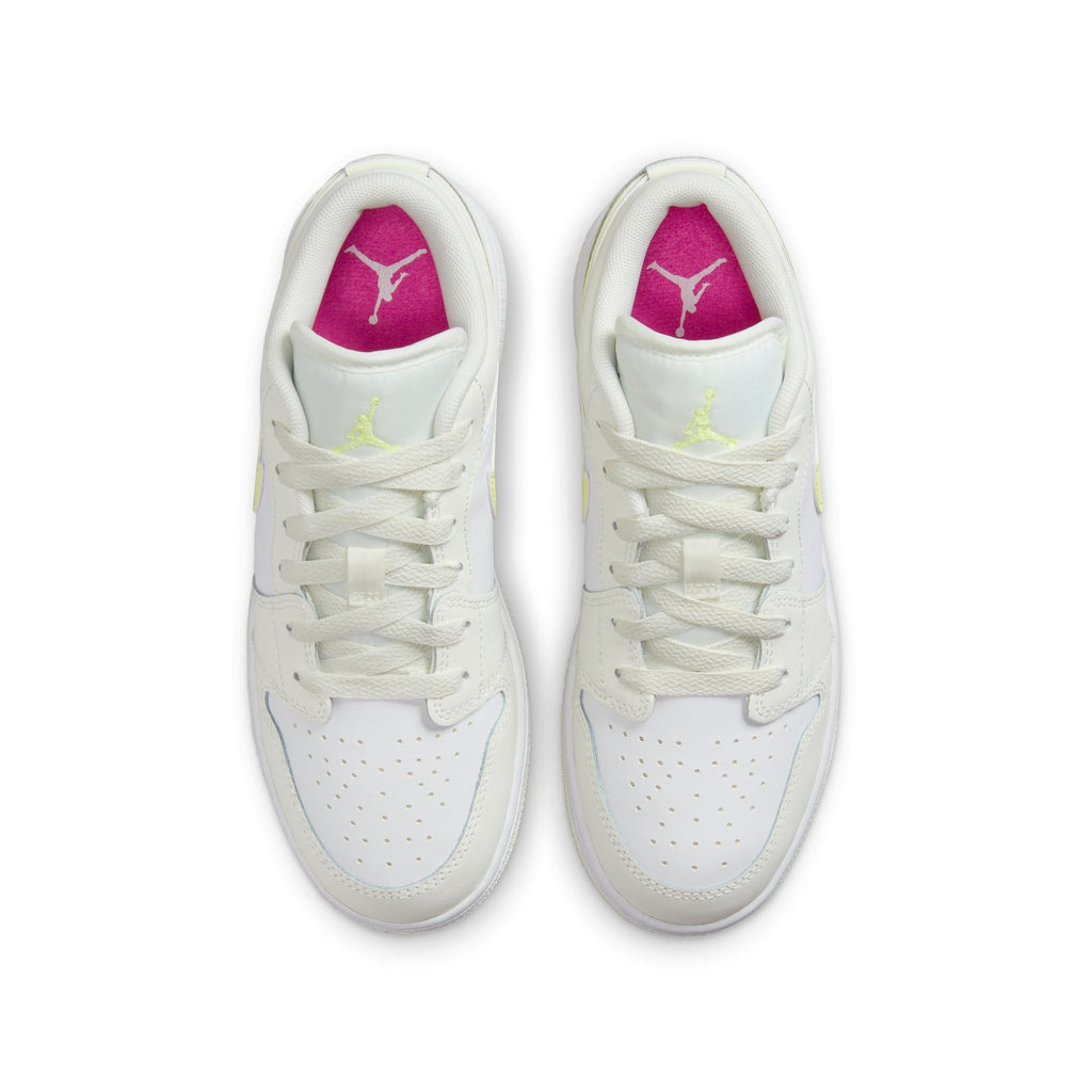 Air Jordan 1 Low Big Kids' Shoes (GS) 'Sail/Laser Orange/White'