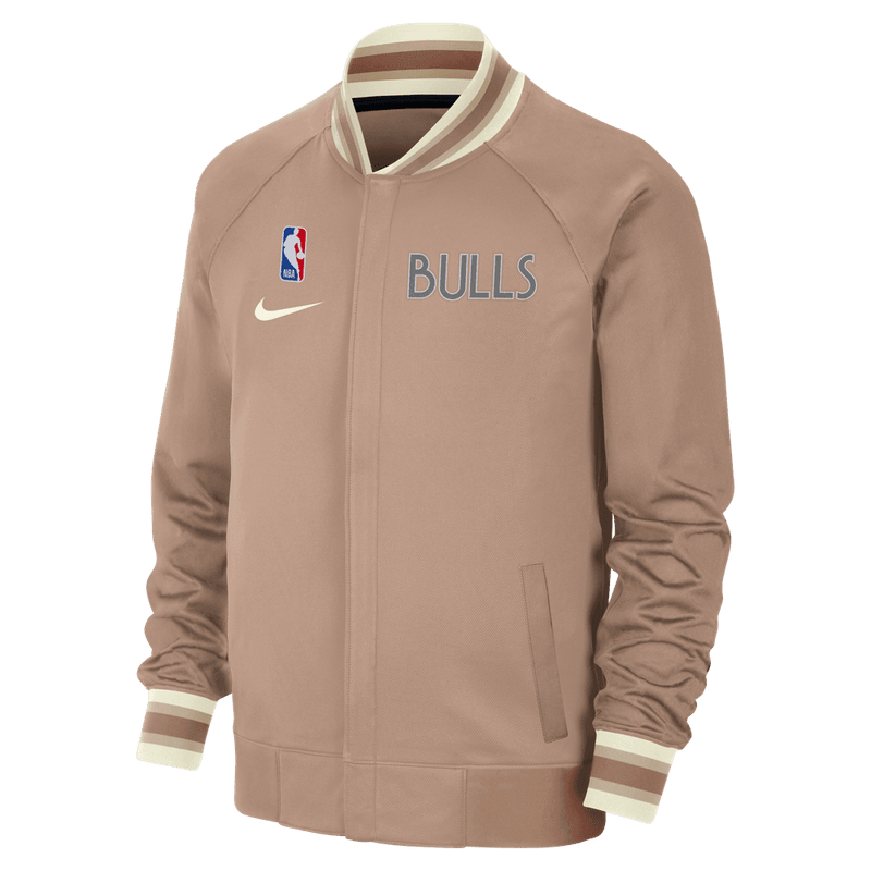 Chicago Bulls Showtime City Edition Men's Nike NBA Jacket 'Hemp/Sail'