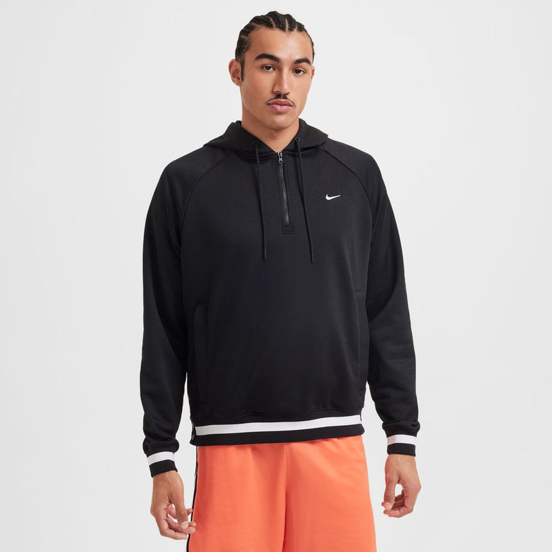 Nike DNA Men's Therma-FIT 1/4-Zip Basketball Hoodie Tall Sizes 'Black/White'