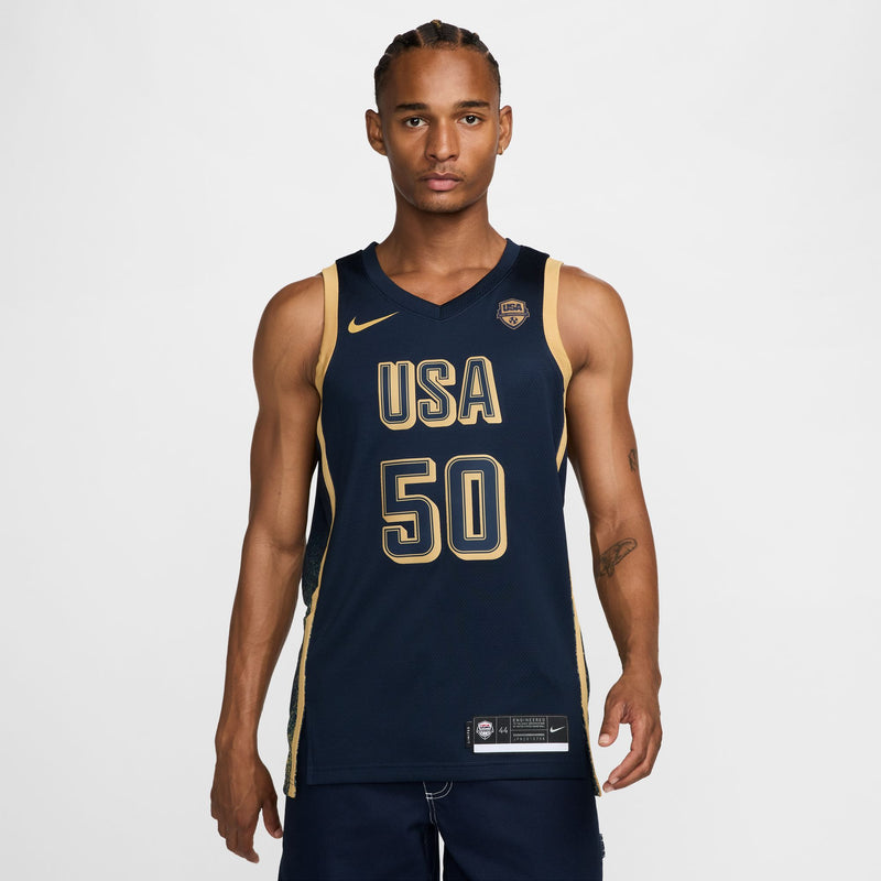 USAB Limited Men's Nike Basketball Replica Jersey 'Obsidian/Gold'