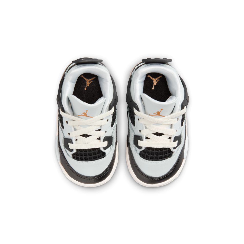 Jordan 4 Retro Baby/Toddler Shoes (TD) 'Pure Platinum/Gold/Black/Sail'