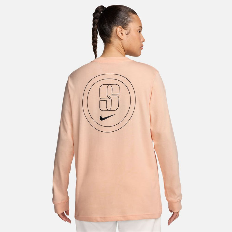 Sabrina Ionescu Sabrina Women's Long-Sleeve Basketball T-Shirt 'Washed Coral'