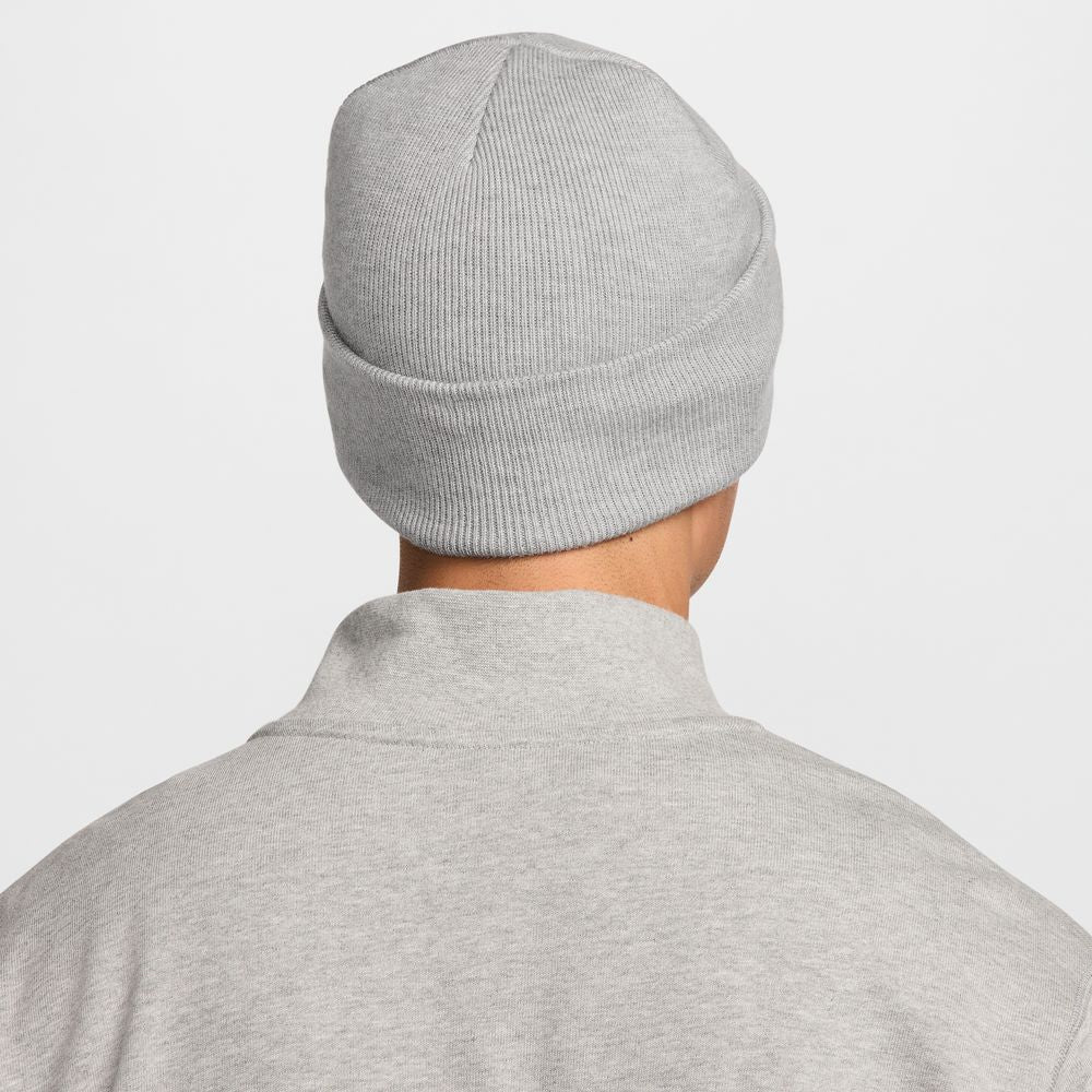 Nike Peak Swoosh Beanie 'Grey Heather/White'