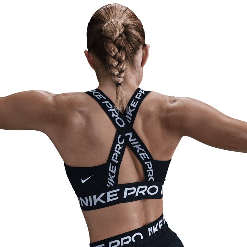 Nike Pro Women's Light-Support Padded Sports Bra 'Black/White'
