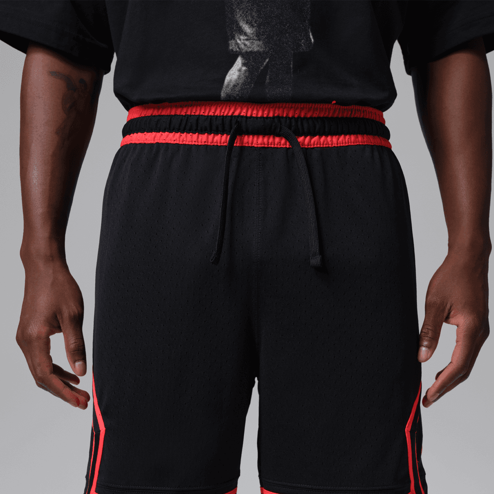 Jordan Sport Men's Dri-FIT Mesh Diamond Shorts 'Black/Infrared'