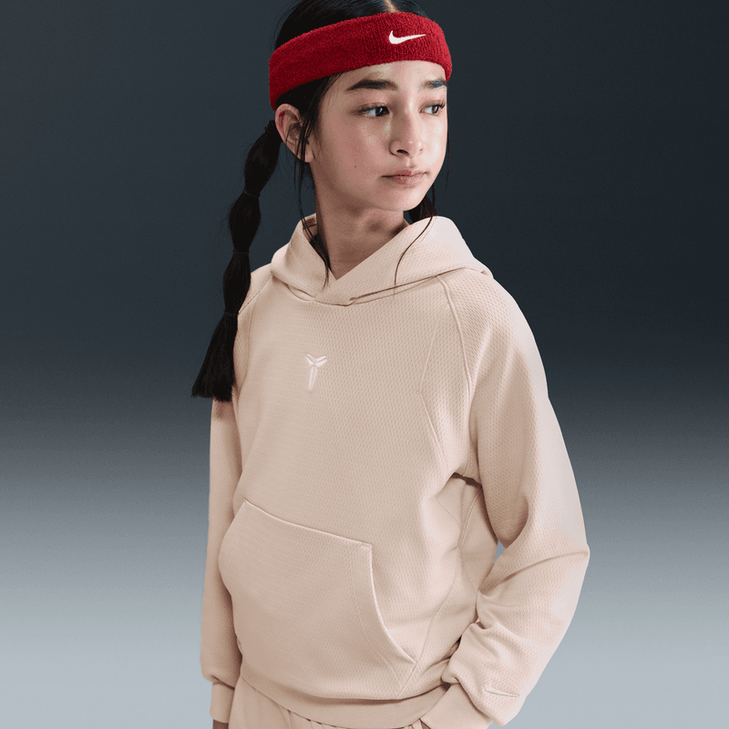 Kobe Bryant Kobe Big Kids' Therma-FIT Pullover Hoodie 'Sanddrift'