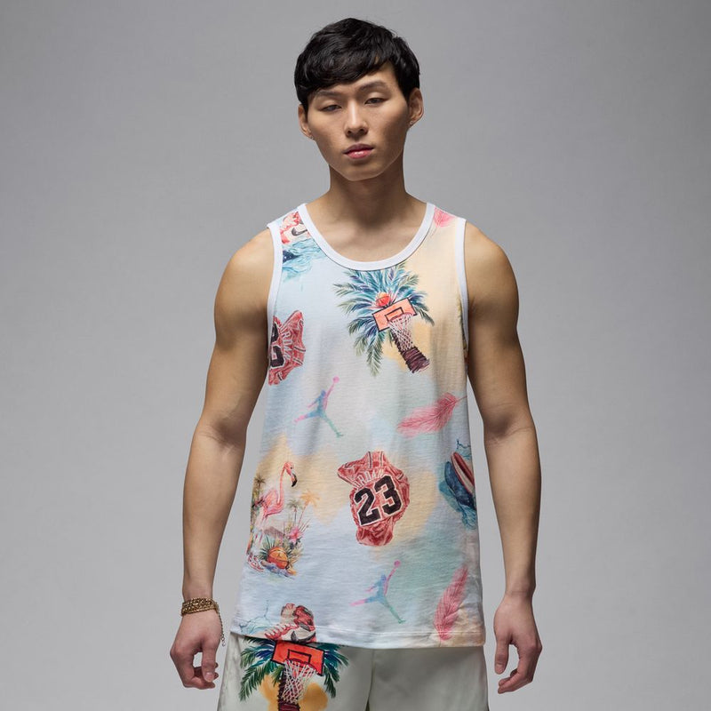 Jordan Flight Essentials Men's Tank Top 'White/Black'