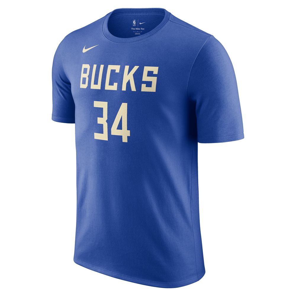 Giannis Antetokounmpo Milwaukee Bucks Essential City Edition Men's Nike NBA T-Shirt 'Game Royal'