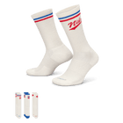 Nike Everyday Plus Crew Socks (3 Pair) 'Sail/red/Blue'