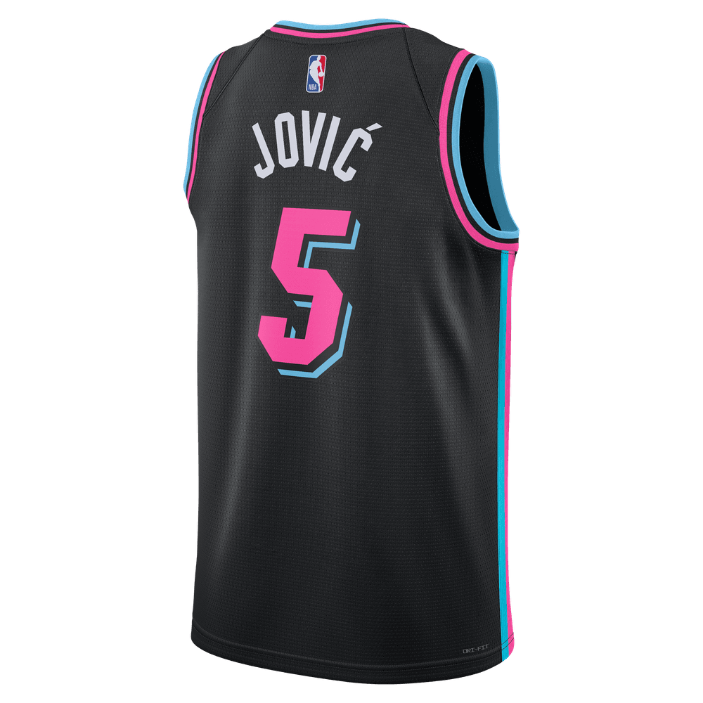 Nikola Jović Miami Heat City Edition Men's Nike NBA Swingman Jersey 'Black'