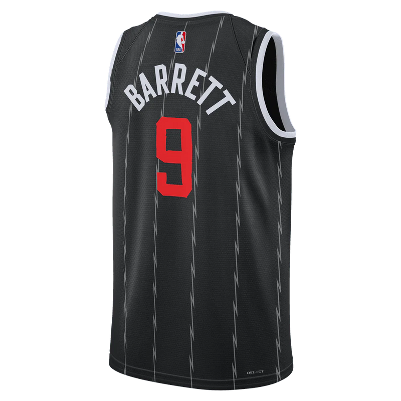 RJ Barrett Toronto Raptors City Edition Kids Nike NBA Swingman Jersey 'Black'