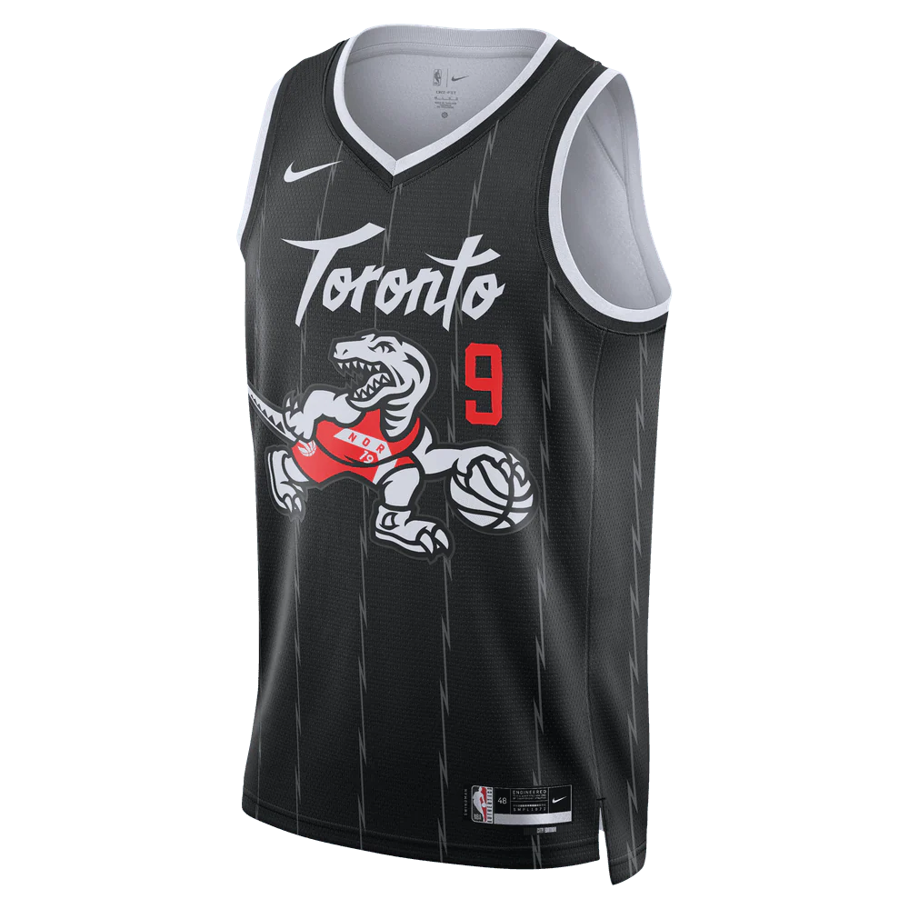 RJ Barrett Toronto Raptors City Edition Kids Nike NBA Swingman Jersey 'Black'