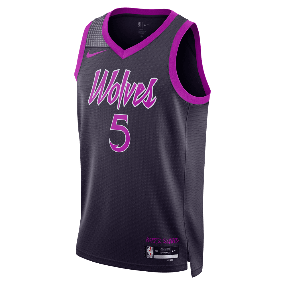 Anthony Edwards Minnesota Timberwolves City Edition Men's Nike NBA Swingman Jersey 'Purple'