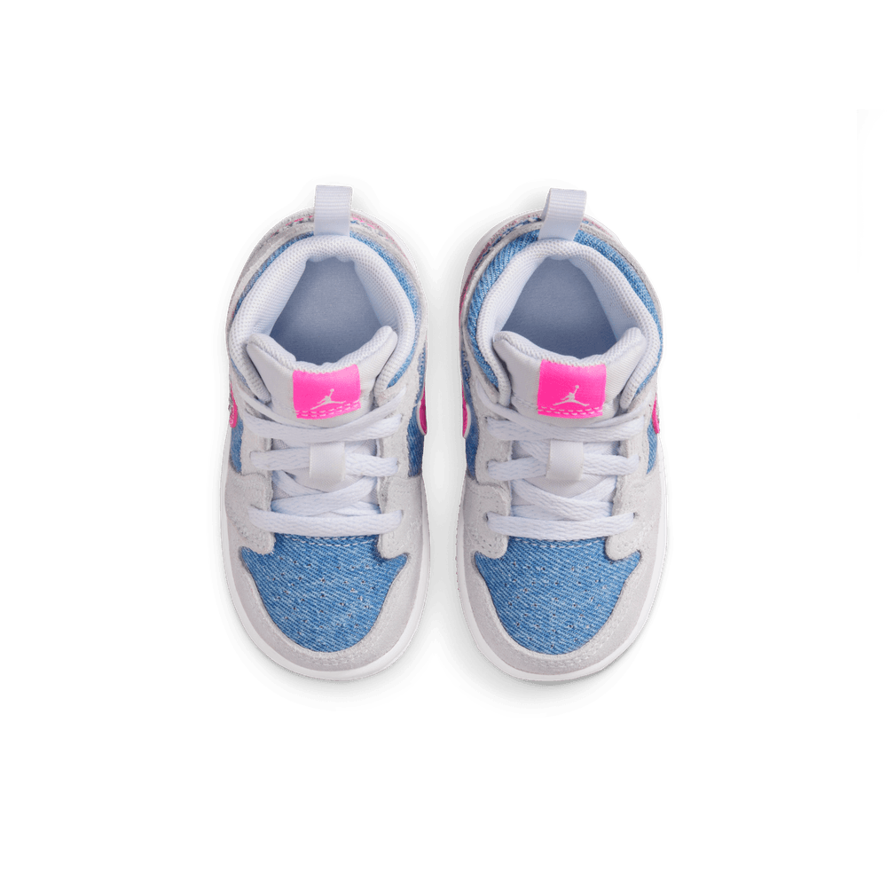 Jordan 1 Mid SE Baby/Toddler Shoes (TD) 'Cobalt Bliss/Pink/White'