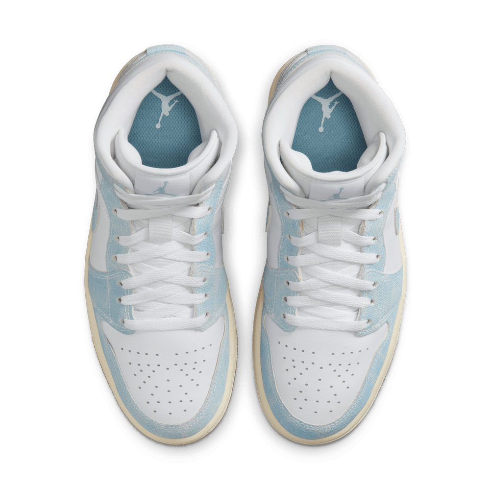 Air Jordan 1 Mid SE Women's Shoes 'White/Blue/Sail/Gum'