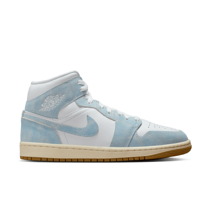 Air Jordan 1 Mid SE Women's Shoes 'White/Blue/Sail/Gum'