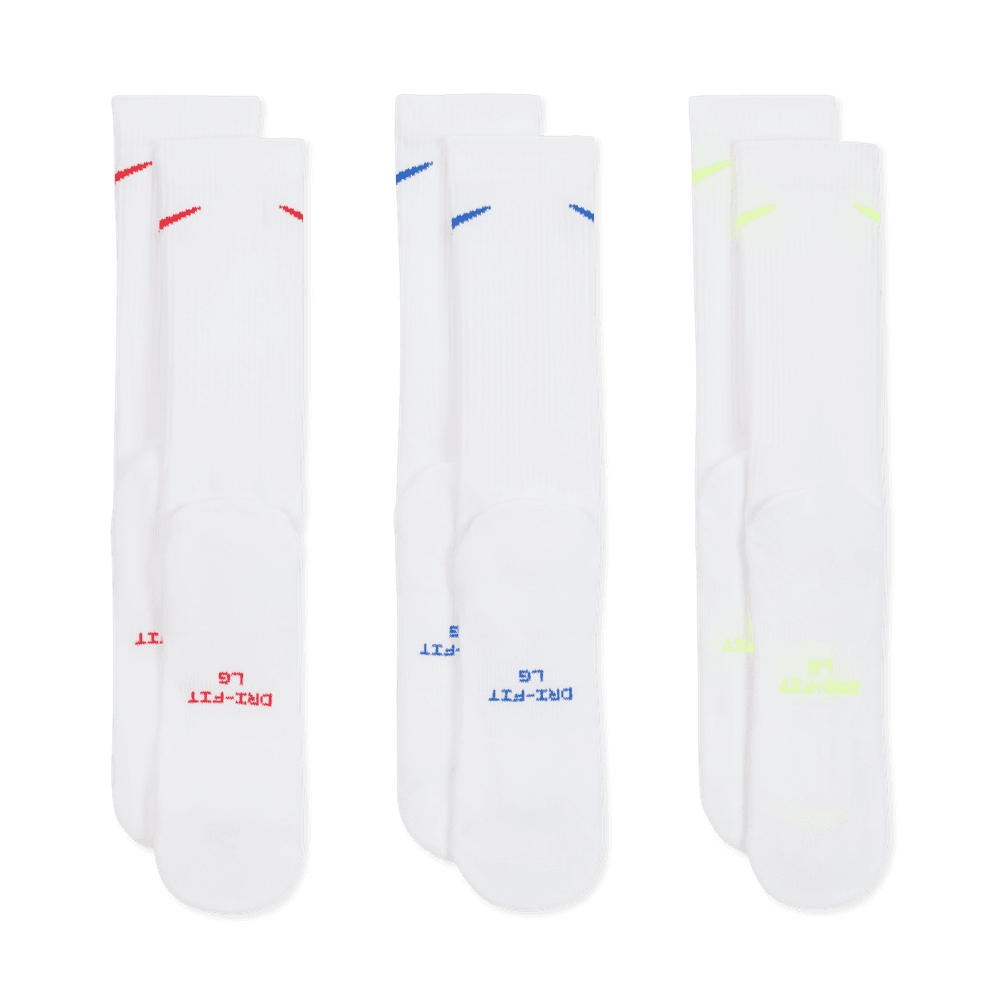 Nike Everyday Elevated Crew Socks (3 Pairs) 'White/Multi'