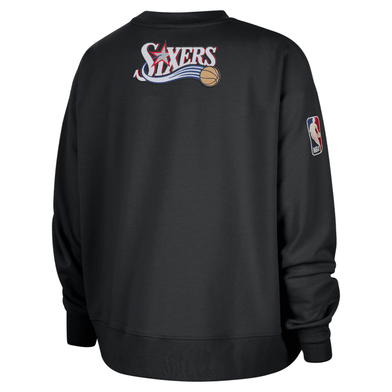 Philadelphia 76ers Hardwood Classics Women's Nike NBA Phoenix Fleece Premium Crewneck Sweatshirt 'Black'