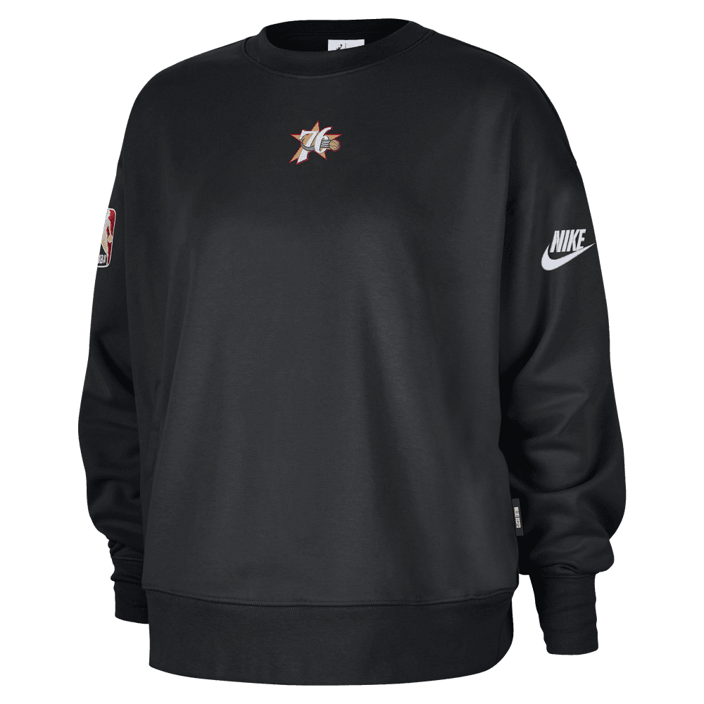 Philadelphia 76ers Hardwood Classics Women's Nike NBA Phoenix Fleece Premium Crewneck Sweatshirt 'Black'