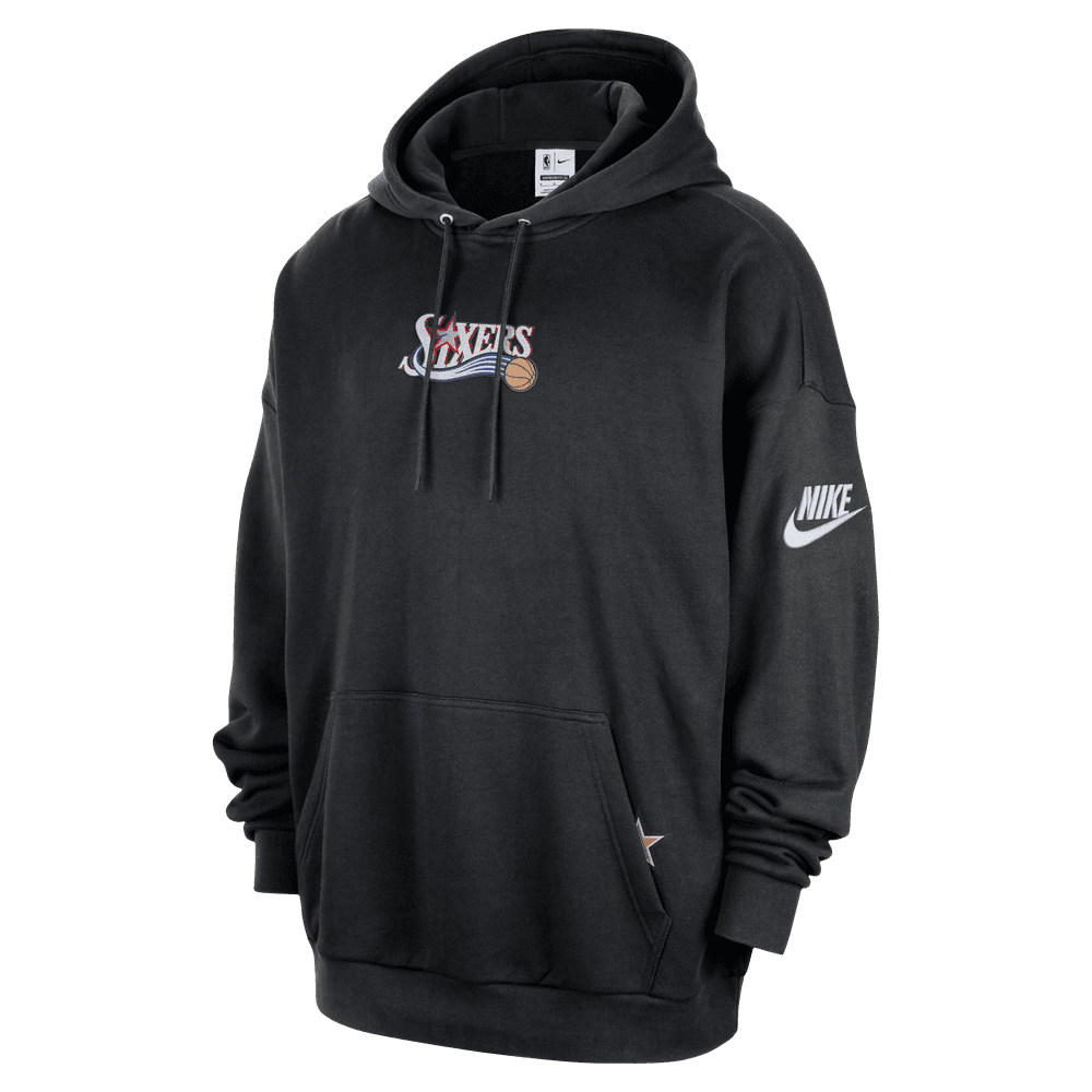 Philadelphia 76ers 2025/26 Hardwood Classics Men's Nike Club NBA Premium Pull-Over Hoodie 'Black'