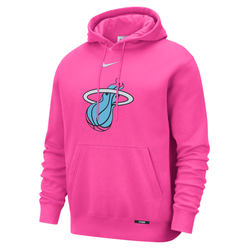 Miami Heat City Edition Men's Nike Club Hoodie 'Laser Fuchsia'