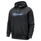 Miami Heat City Edition Men's Nike Basketball Club Pull-Over Hoodie 'Black'