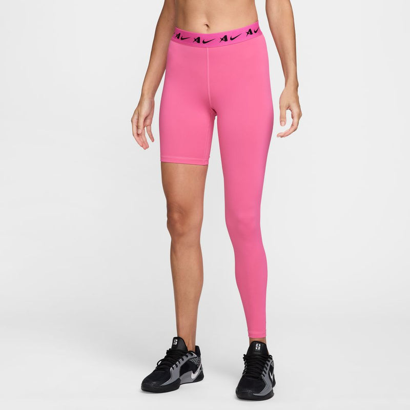 A'ja Wilson Women's A'symmetric Mid-Rise Single-Leg Basketball Leggings 'Pinksicle'
