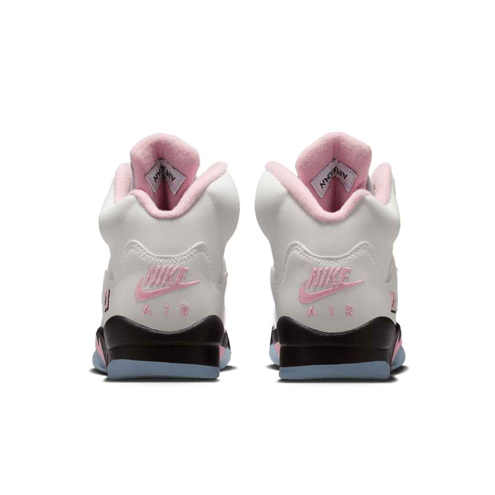Air Jordan 5 Retro Big Kids' Shoes (GS) 'White/Pink/Black'