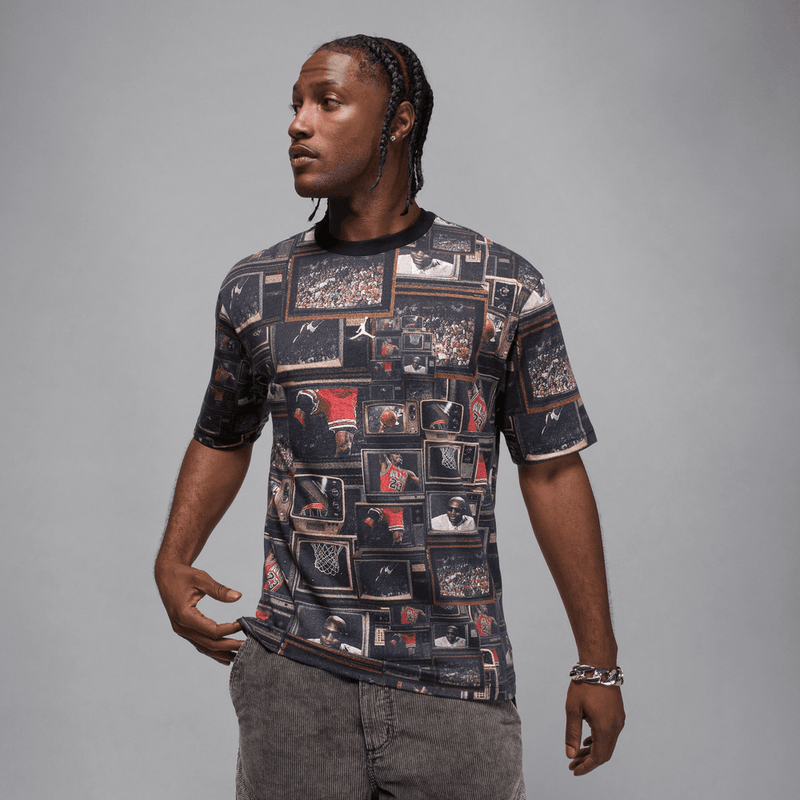 Jordan Brooklyn Men's Printed T-Shirt 'Black'