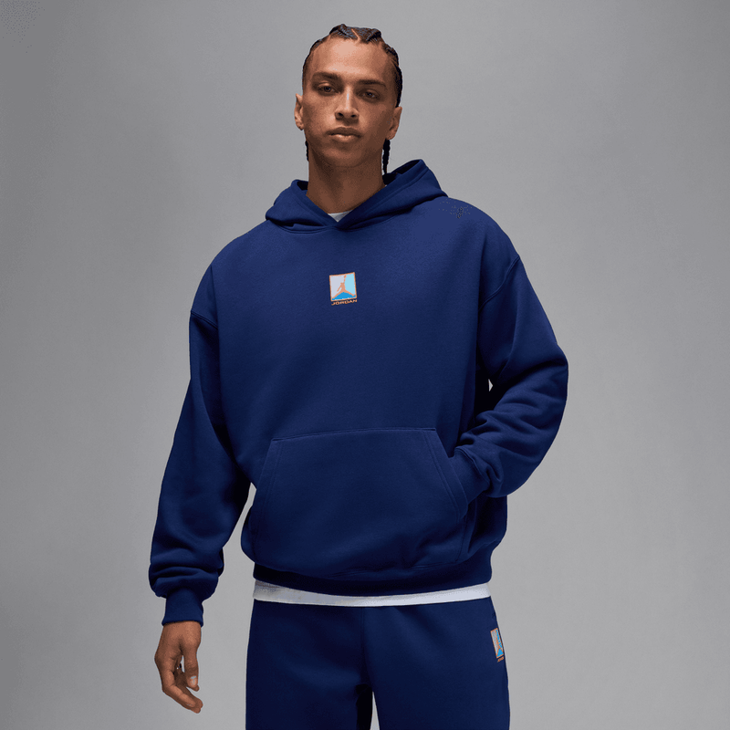 Jordan Brooklyn Fleece Men's Graphic Pullover Hoodie 'Blue Void'