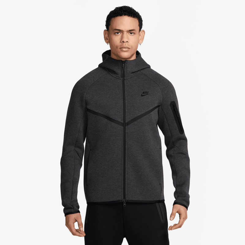 Nike Tech Men's Fleece Windrunner Full-Zip Jacket Tall Sizes 'Black Heather'