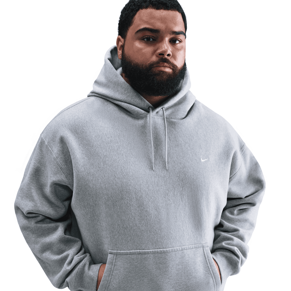 Nike Solo Swoosh Men's Pullover Hoodie 'Grey Heather'