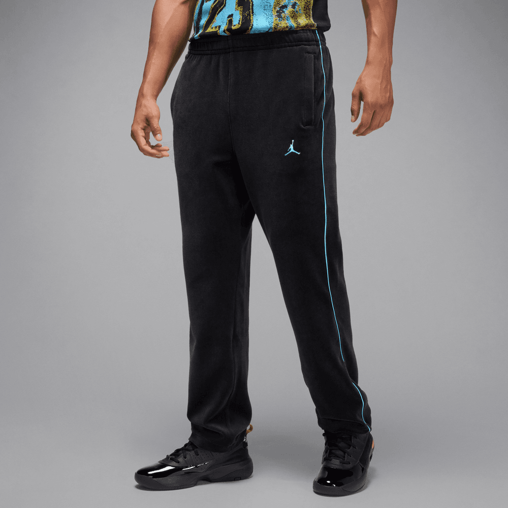 Jordan Brooklyn Men's Velour Track Pants 'Black/Blue'