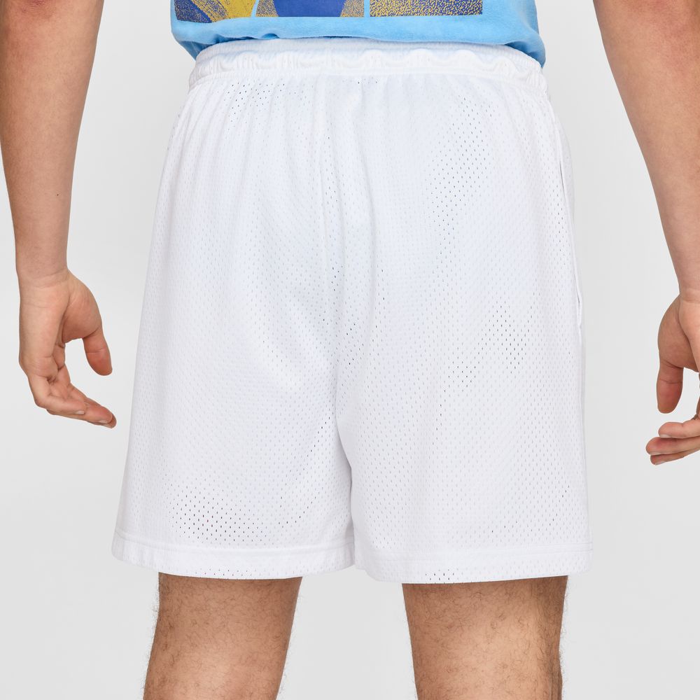 Nike Men's Dri-FIT 5" Mesh Basketball Shorts 'White/Black'