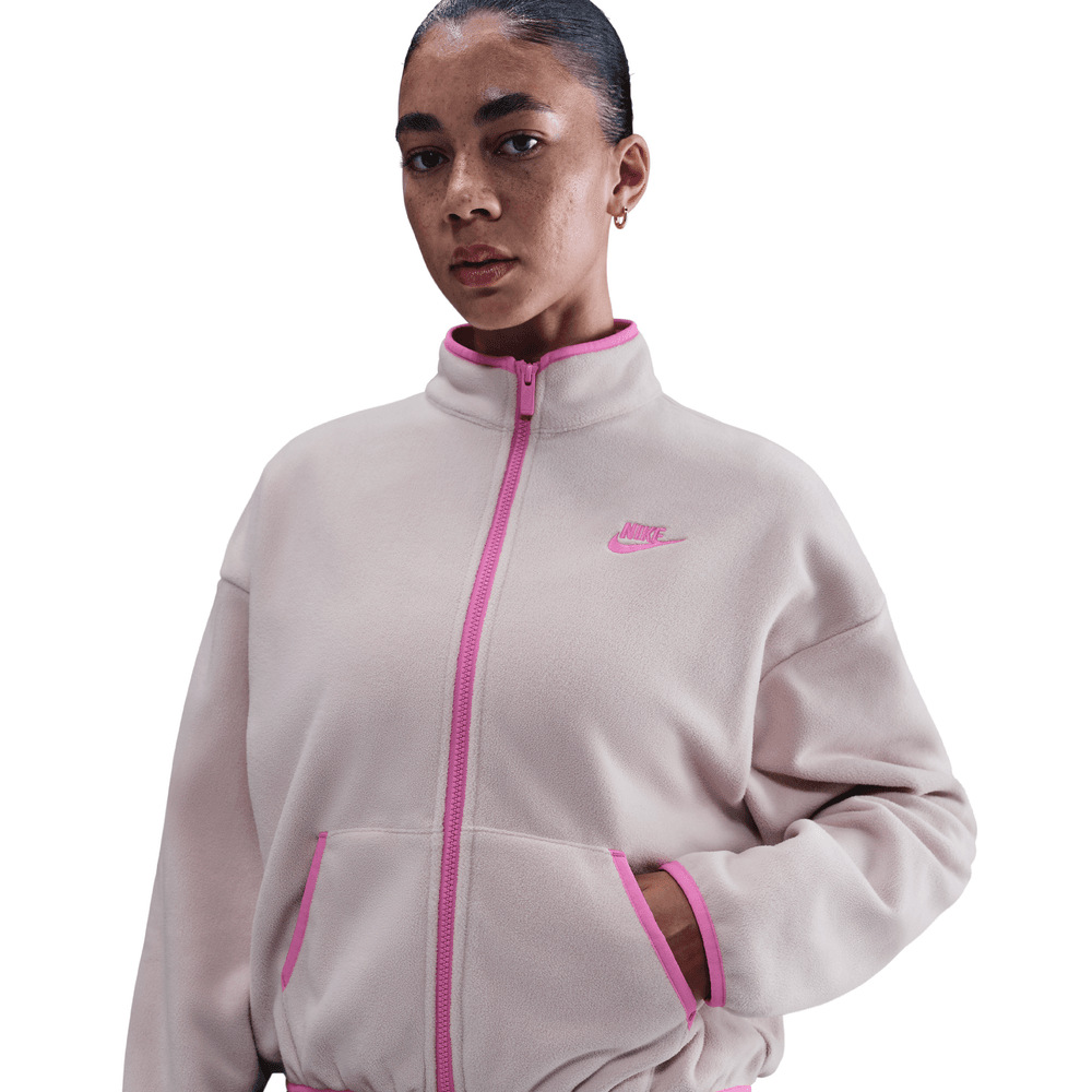 Nike Sportswear Club Fleece Women's Loose Cozy Track Jacket 'Silt Red/Pink'