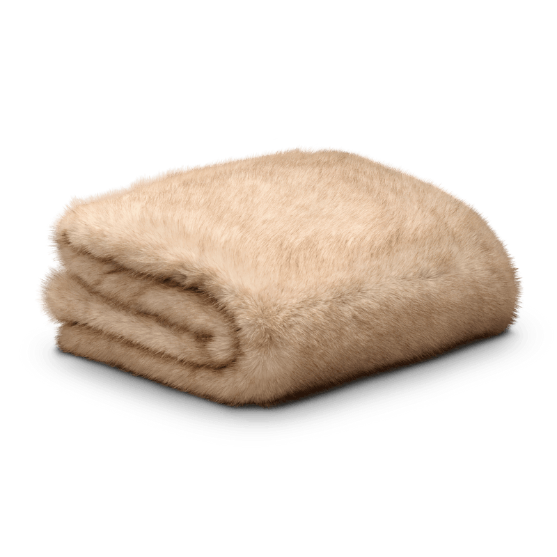 Jordan Brooklyn Fuax Fur Blanket 'Orewood'