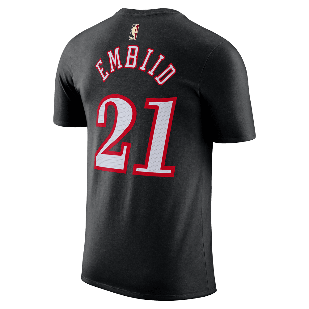 Joel Embiid Philadelphia 76ers Hardwood Classics Essentials Men's Nike NBA T-Shirt 'Black'