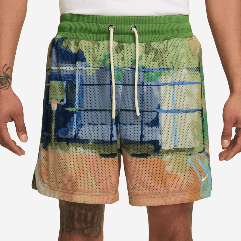 Nike Men's Dri-FIT 5" Mesh Basketball Shorts 'Malachite/Ivory'